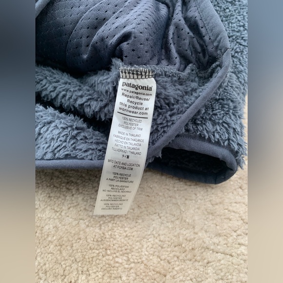 Patagonia Women's Medium Los Gatos Hooded Pullover Sherpa Fleece Smolder Blue - Picture 11 of 13
